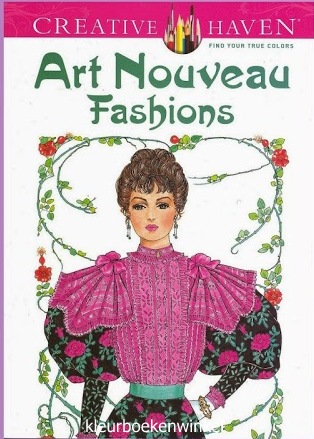 CH 25 art nouveau fashions, kleurboek motieven