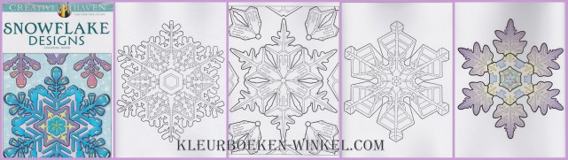 CH 65 snowflake designs, kleurboek Creative Haven, kerst en winter