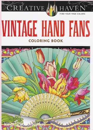 CH 79 vintage hand fans, kleurboek motieven