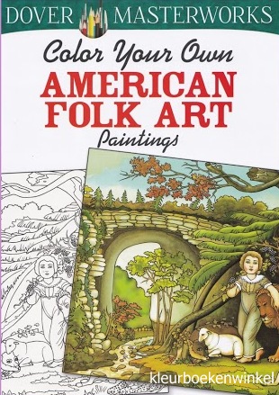 CH 80 american folk art, kleurboek schilderijen