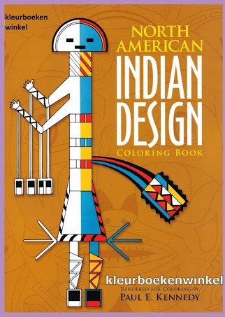 DZ 100 north american indian des, kleurboek indianen