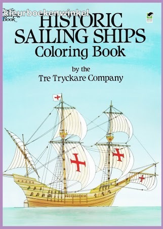 DZ 105 sailing ships, kleurboek voer- en vaartuigen
