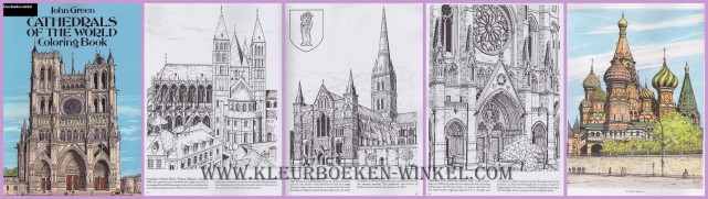 DZ 90 cathedrals of the world, kleurboek klassiek getint