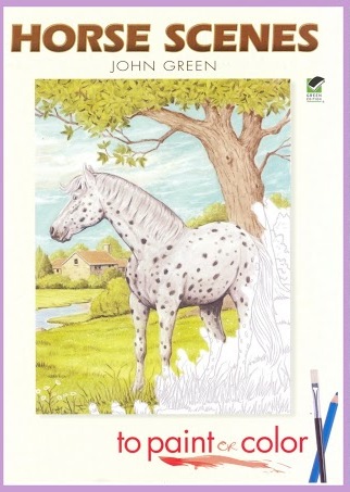 EZ 8 horse scenes. kleurboek paarden.
