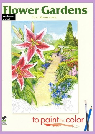 EZ 9 flower gardens. kleurboek bloementuin.