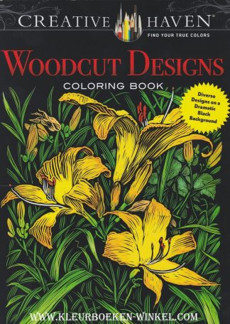 CH 123 woodcut designs, kleurboek motieven