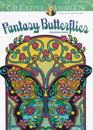 kleurboek fantasy butterflies, kleurboek bloemen
