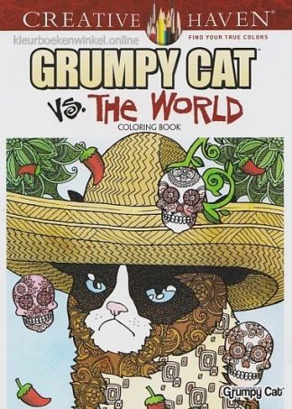 kleurboek grumpy cat vs. the world komt uit de rubriek kleurboeken dieren, kleurboeken dieren, kleurboekenwinkel, kleurboeken voor volwassenen.