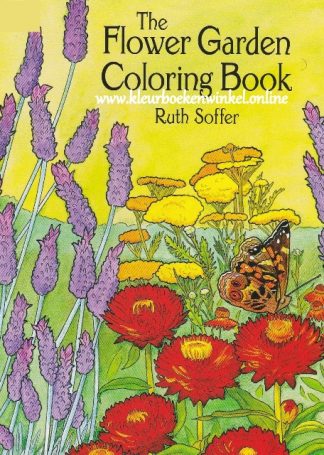 flower garden, kleurboek bloemen en vlinders.