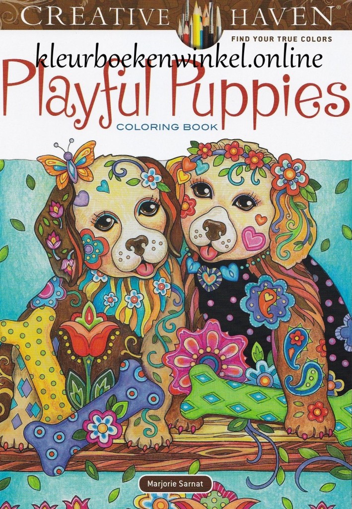 Magistraat rukken plotseling Kleurboek playful puppies, kleurboek met kleurplaten van honden