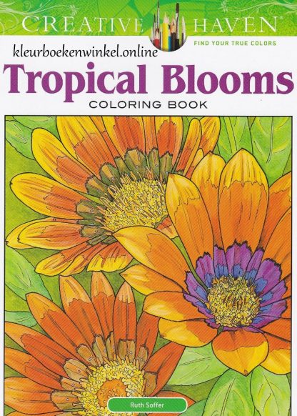 kleurboek tropical blooms