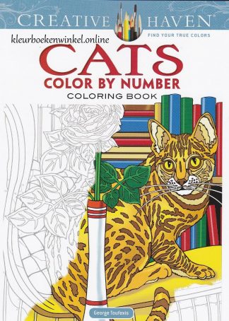 cats kleurboek kleuren op nummer