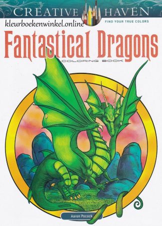 kleurboek fantastical dragons, kleurboeken sprookjesachtig – fantasy