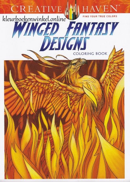kleurboek winged fantasy designs